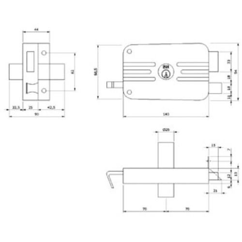 Cerradura FAC S 2000 de sobreponer